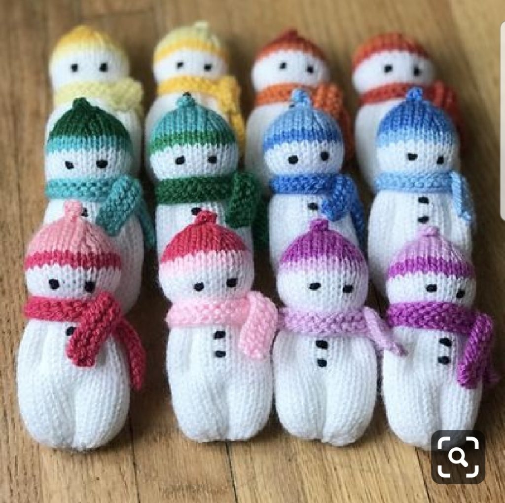 Snowmen Izzy comfort dolls